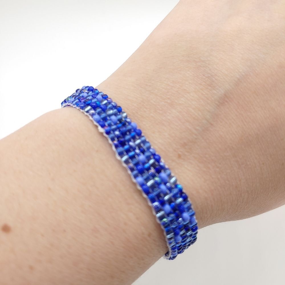 Loom Beaded Bracelet Blue